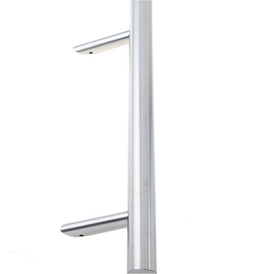 Premium Stainless Steel Cranked Pull Handle 600x32mm in Satin Finish - Door Handle
