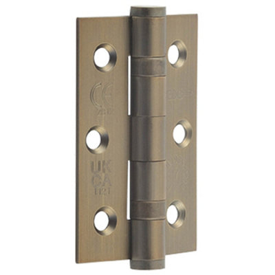 Premium Stainless Steel Grade 7 Ball Bearing Hinge in Antique Brass Finish, 76x50mm - Door Hinges