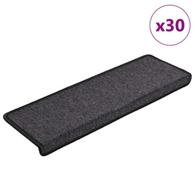 Premium Stair Mats 30 pcs 65x21x4 cm Anthracite Rectangular Edge