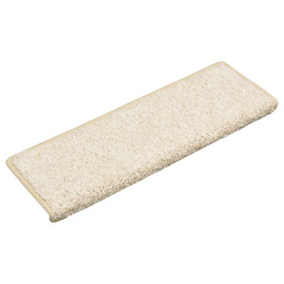 Premium Stair Mats 30 pcs 65x21x4 cm White Rectangular Edge