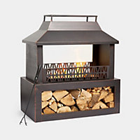 Premium Steel Outdoor Metallic  Fireplace