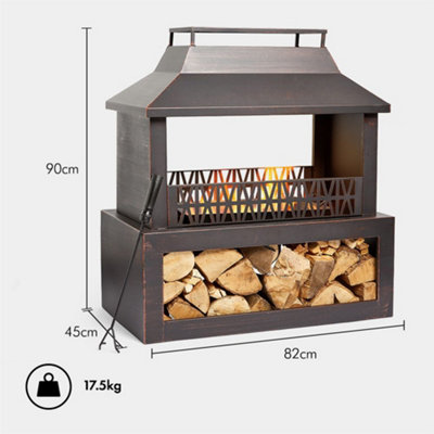 Premium Steel Outdoor Metallic  Fireplace