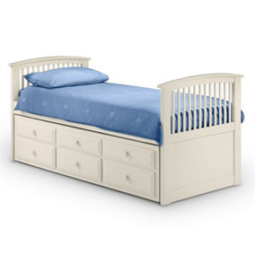 Premium Stone White Finish Cabin Bed 3ft (90cm)