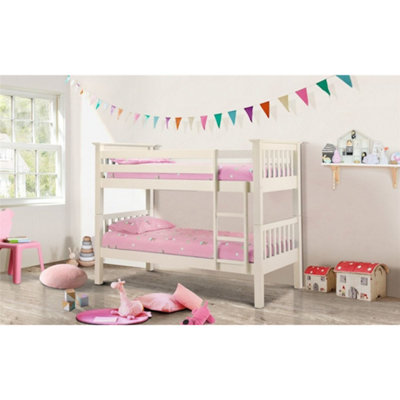 Premium Stone White Finish Shaker Style Bunk Bed 2 x 3ft (90cm)