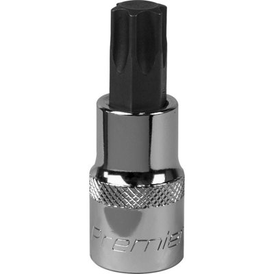 Premium T60 TRX Star Socket Bit - 1/2 Inch Square Drive with Knurled Grip