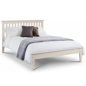 Premium Timeless Stone White Bed Frame - King 5ft (150cm)