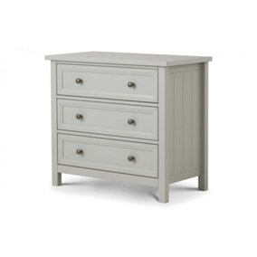 Premium Timeless Two Tone Stone White and Oak 4 Drawer Chest
