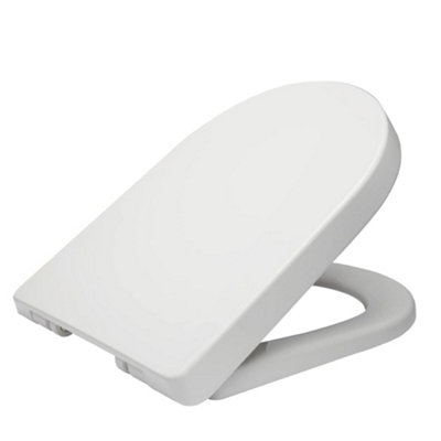 GRIFEMA O-Shaped Toilet Seat Cover With Child Seat – Soft Close, Quick Release Hinges, White