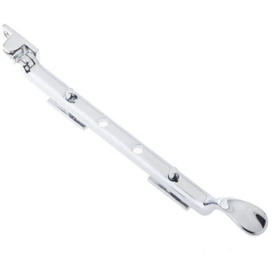 Premium Victorian Casement Stays 250mm in Polished Chrome Finish - Window Peg Bar