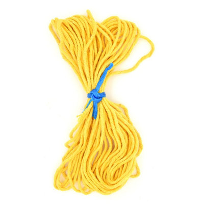 Premium Yellow Macrame Cord Twine, 10 m / 32 ft of 3 mm Thick Natural Cotton Thread Yarn Macrame Rope for DIY Crafts (Hank)