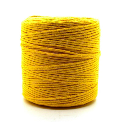 Premium Yellow Macrame Cord Twine, 200 m / 656 ft of 3 mm Thick Natural Cotton Thread Yarn Macrame Rope (Reel)