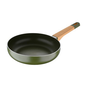 Pressed Aluminium Non-stick Induction Frying Pan 24cm Green Earth