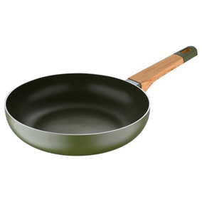 Pressed Aluminium Non-stick Induction Frying Pan 26cm Green Earth