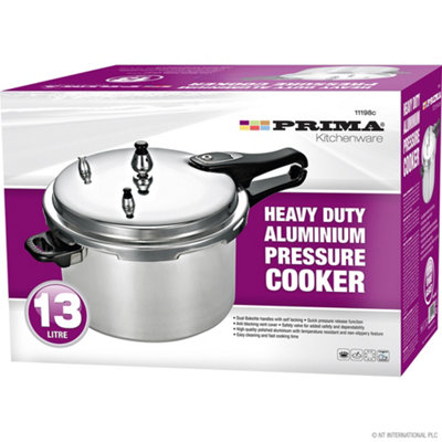 Pressure Cooker Aluminium Kitchen Cooking Steamer Catering 13 Litre