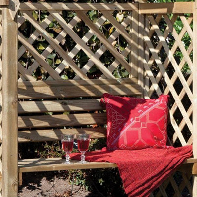 Pressure Treated India Inspired Open Lattice Arbour (1.3m x 0.8m x 2m) - 3