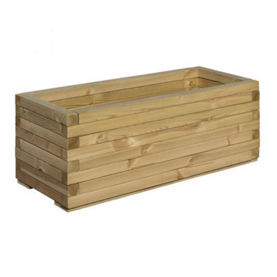 Pressure Treated Rectangular Garden Planter (3ft x 1.3ft)