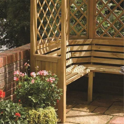 Pressure Treated Royal Arbour + Under Seating (1.5m x 1.5m x 2.1m)