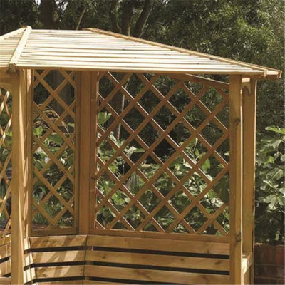 Pressure Treated Royal Arbour + Under Seating (1.5m x 1.5m x 2.1m) - 3