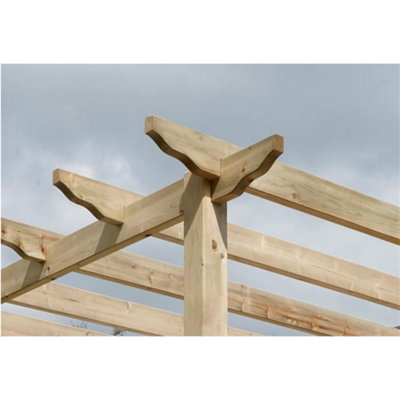 Pressure Treated Traditional Style Pergola (2.4m x 2.4m x 2.76m) - 3