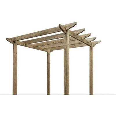 Pressure Treated Traditional Style Pergola (2.4m x 2.4m x 2.76m) - 4