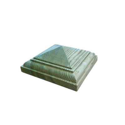 Pressure Treated Wooden Post Temple, 100mm, Green Finish 4 Pack