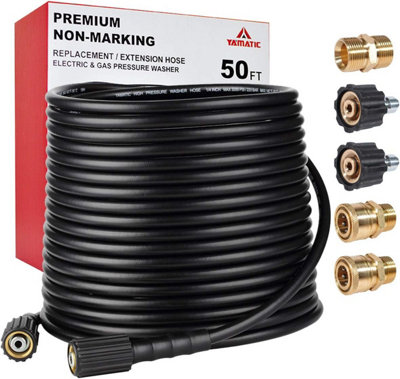 Pressure Washer Hose 15M/50FT with M22 and 3/8 Quick Connect