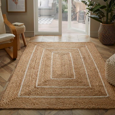 Prestbury 120x170cm Natural Border Handbraided Rug