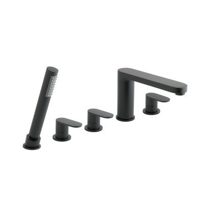 Prestige 5 Hole Bath Shower Mixer Tap Matt Black