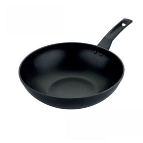 Prestige 9 x Tougher Black Round Aluminium Induction Suitable Dishwasher Safe Open Stir-Fry Pan 29cm