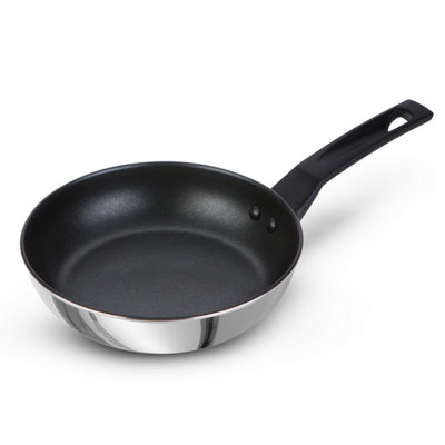 Prestige 9 x Tougher Silver Round Stainless Steel Dimpled Surface Non-Stick Frying Pan 21cm