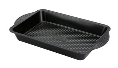 Prestige Aerolift Black Rectangular Steel Non-Stick Roast & Bake Tray Medium 9 x 13"