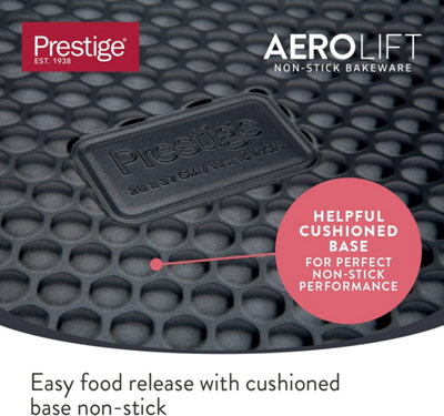 Prestige Aerolift Non Stick Baking Roasting Tray Carbon Steel Bakeware Twin Pack
