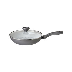 Prestige Earth Pan Grey Round Aluminium Induction Suitable Eco-Friendly Non-Stick Covered Frying Pan 28cm