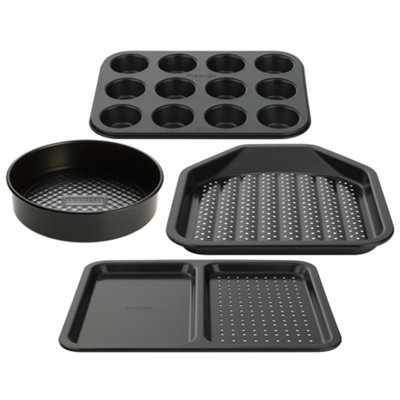 Prestige Inspire Baking Set 2 Oven Trays Mini Muffin Tin Loose Base Sandwich Pan