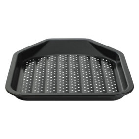 Prestige Inspire Black Rectangular Steel Easy Clean Non-Stick Bakeware Chip Tray