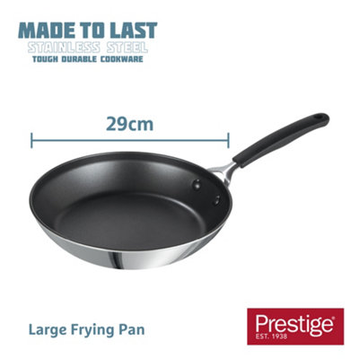 Large stainless steel frying pan sales
