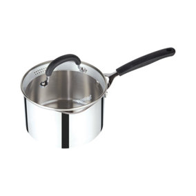 Prestige Made to Last Silver Round Stainless Steel Dishwasher Safe Saucepan with Double Sided Straining Lids 20cm, 2.8L