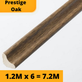 Prestige Oak Laminate Beading Scotia Edge Trim - 1.2M x 6 Total 7.2 Meters