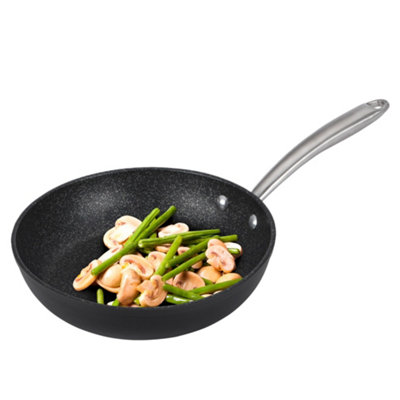 Prestige Scratch Guard Black Round Aluminium Induction Suitable Non-Stick Frying Pan 25cm