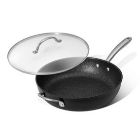Prestige Scratch Guard Silver Round Aluminium Induction Suitable Non-Stick Everyday Frying Pan with Lid 31cm