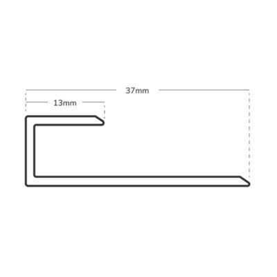 Prestige Square Edge Trim Brushed Black 9ft / 2.7metres Carpet / Coir Threshold Bar Strip