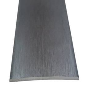 Prestige Stick Down Cover Strip Brushed Grey 3ft / 0.9metres Threshold Bar Floor To Floor Self Adhesive Trim
