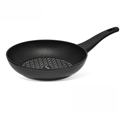 Prestige Thermo Smart Black Round Aluminium Heat Indicator Diamond Infused Non-Stick Frying Pan 24cm