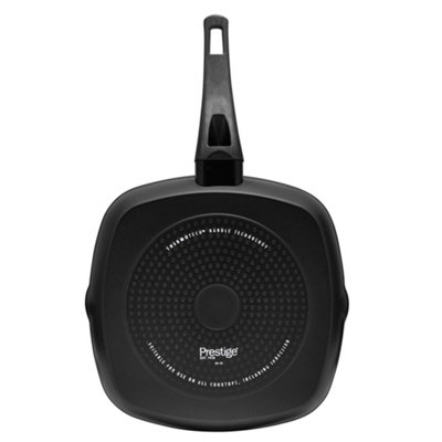 Prestige Thermo Smart Black Square Aluminium Induction Suitable Diamond ...