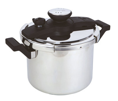 Prestige Twist 'n' Lock Stainless Steel Induction Suitable Pressure Cooker with Stay Cool Handle 6L