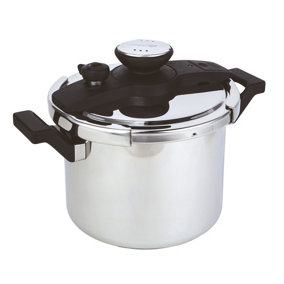 Prestige Twist 'n' Lock Stainless Steel Induction Suitable Pressure Cooker with Stay Cool Handle 6L