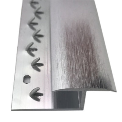 Prestige Z Edge Trim Brushed Silver Long 9ft / 2.7metres Strip Carpet To Laminate / Wood / LVT Flooring Luxury Threshold Bar