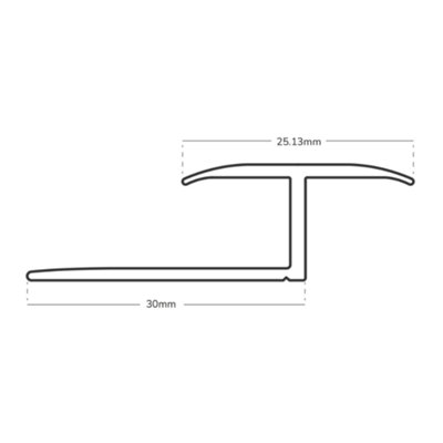 Prestige Z Edge Trim Silver Long 9ft / 2.7metres Strip Carpet To Laminate / Wood / LVT Flooring Luxury Threshold Bar