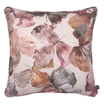 Prestigious Hanalei Tropical Leaf Printed Pipe Trimmed Polyester Filled Cushion