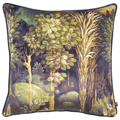 Prestigious Textiles Forbidden Forest Velvet Piped Feather Filled Cushion